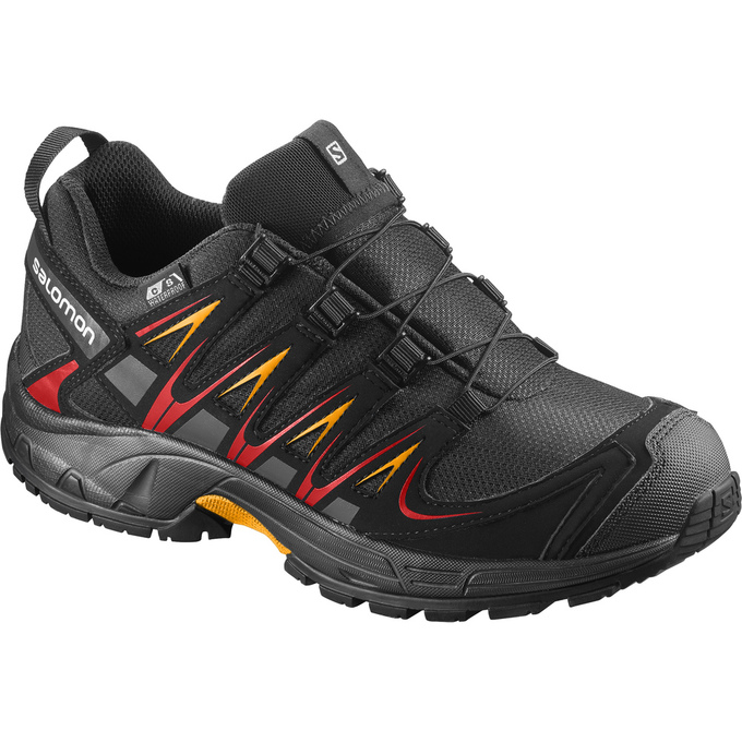 Zapatillas Trail Running Salomon Niños Negras - Salomon Argentina XA PRO 3D CSWP K ,014692-TYB